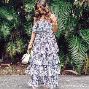 Misa Los Angeles Nadia Strapless Maxi Dress